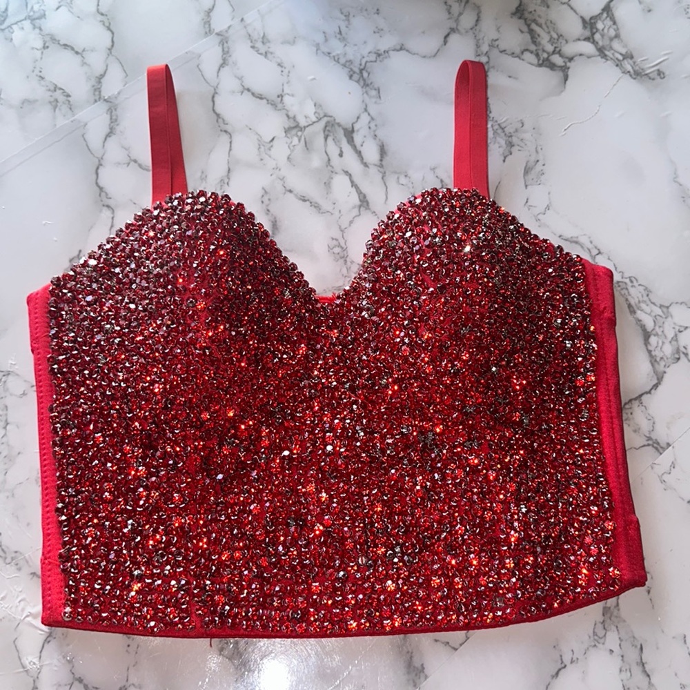 Crop top with gems